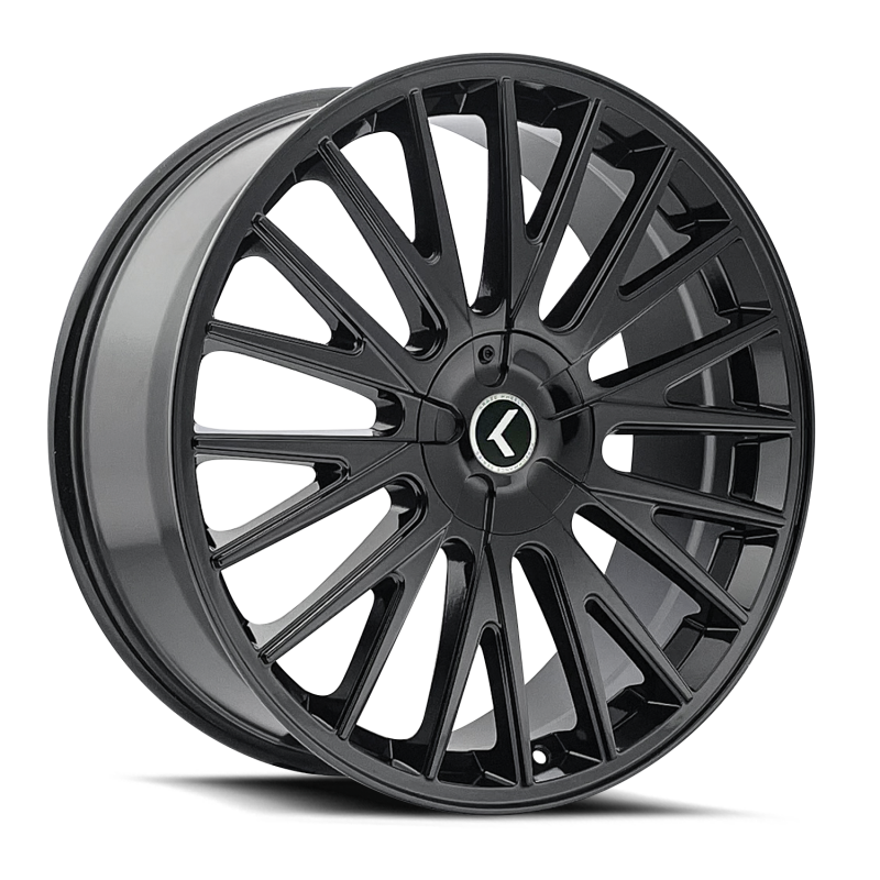 Kraze KR185 Double Down 18x8 / 5x108/114.3 BP / 40mm Offset / 73mm Hub Gloss Black Wheel