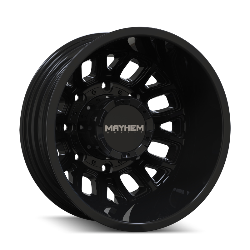 Mayhem 8107D Cogent Dually 17x6.5 / 8x165.1 BP / -142mm Offset / 121.3mm Hub Gloss Black Wheel