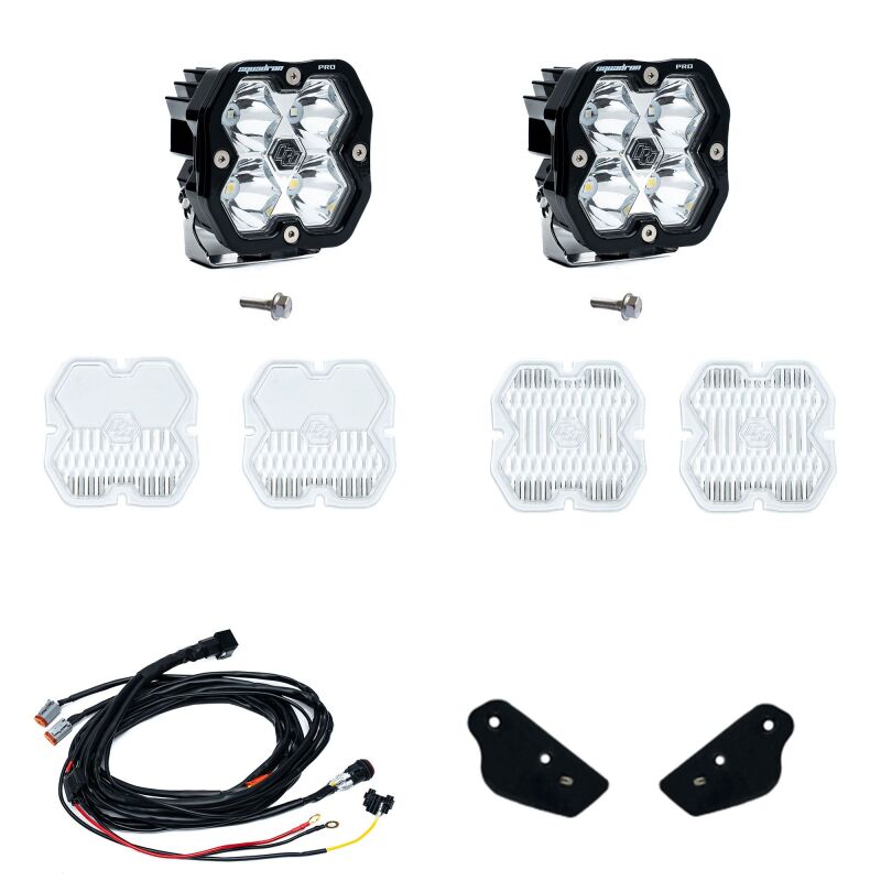Baja Designs 21-25 Ford Bronco (Incl. 22-25 Raptor) Squadron Pro 2.0 A-Pillar Kit Tgl (Spot) - Clear