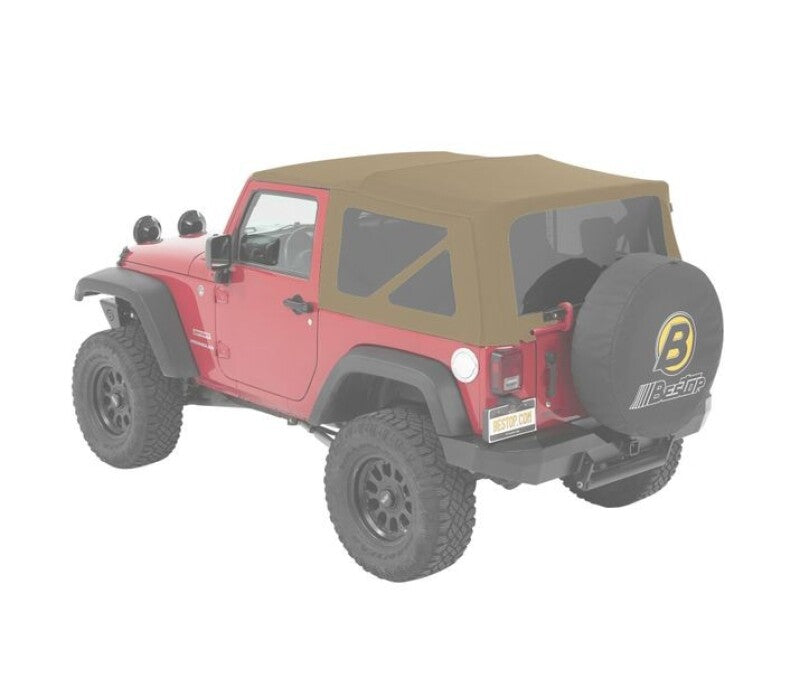 Bestop 07-18 Jeep Wrangler JK 2-Door Window Set (Pebble Beige Twill)