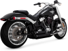 Vance & Hines 18-22 Harley Softail Wide Tire Shortshots Staggered Exhaust System - Black