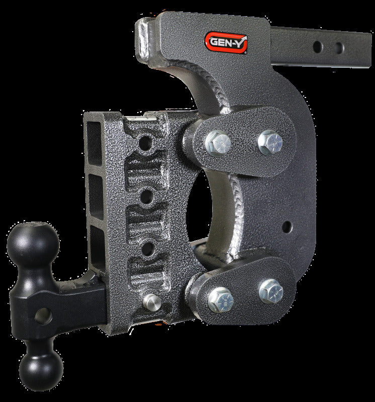 Gen-Y The Boss Torsion-Flex 2in Shank 12.5in Drop 16K Hitch w/GH-051 Dual-Ball/Stabilizer Kit