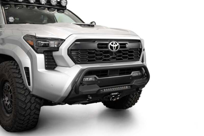 Addictive Desert Designs2024+ Toyota Tacoma Stealth Center Mount Winch Front Bumper w/ Top Hoop