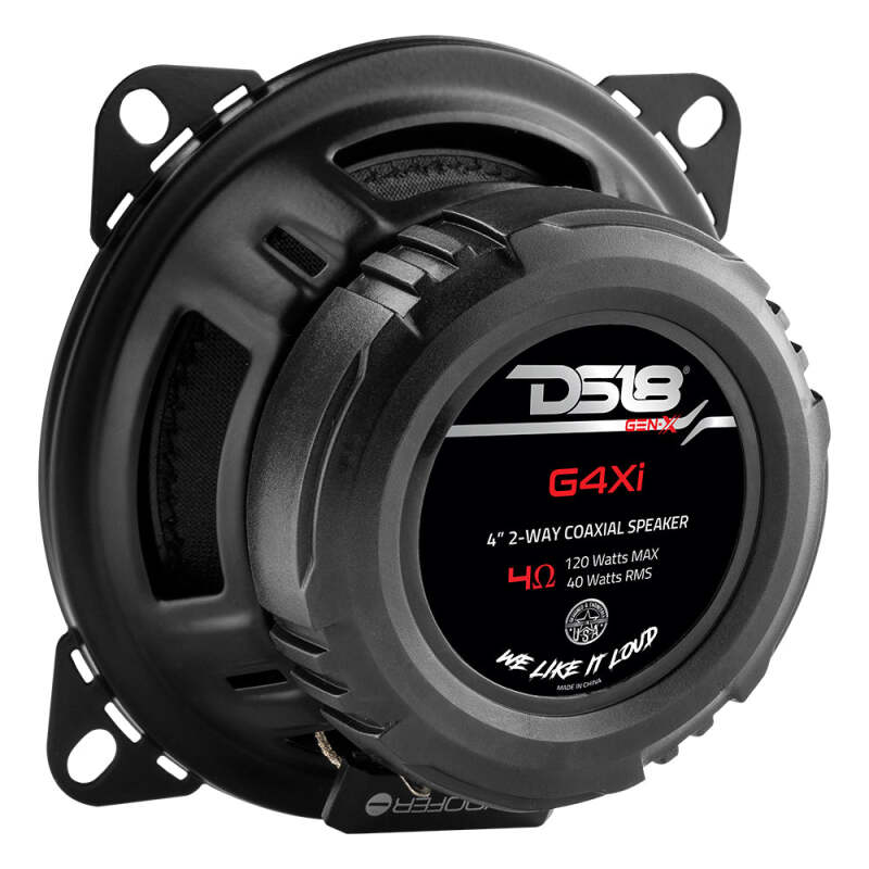 DS18 4in 40 Watts RMS 4 ohm 2-Way Coaxial Speaker System Universal Fit