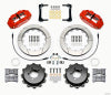 Wilwood Narrow Superlite 4R Rear Kit 12.88in Red 2008-2012 Subaru WRX w/Lines