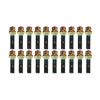 Wheel Mate Mevius 17 Hex Lug Bolt Set of 20 - Chrome Neon 14x1.25 40mm Cone 60 DEG TAP