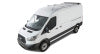 Rhino-Rack 14-21 Ford Transit 2 Door Wagon Heavy Duty RLTP 3 Bar Roof Rack - Black