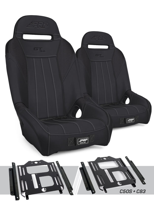 PRP Polaris RZR 570, 800, 900 GT/S.E. Suspension Seats Kit (Pair) - Black