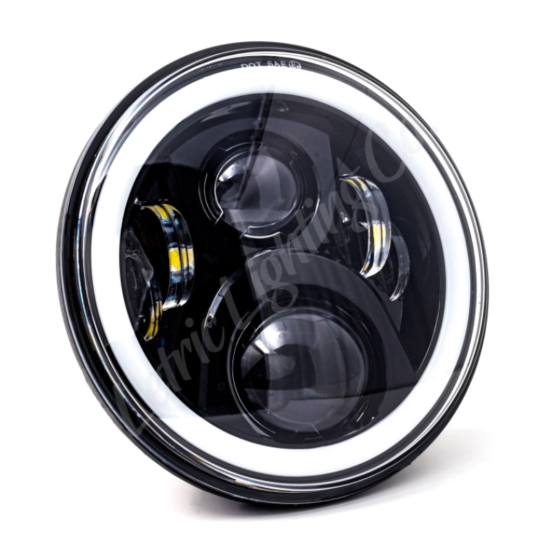Letric Lighting 7in LED Black Full-Halo Indian