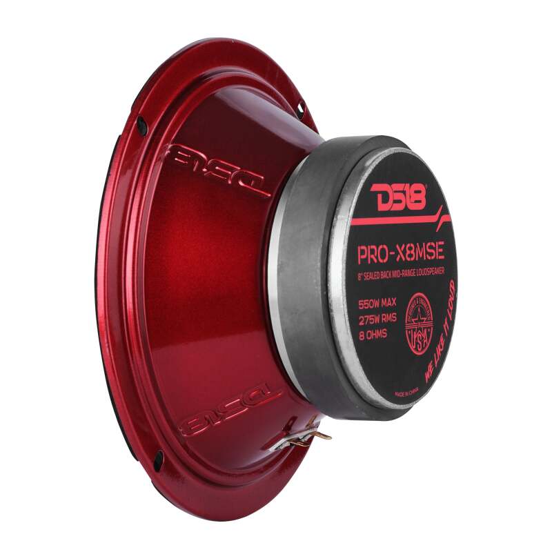 DS18 8in 275 Watts RMS 8 ohm Mid-Range Loudspeaker Sealed Back