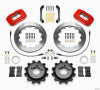 Wilwood Dynapro Radial Rear Kit 12.88in Red 2006-2007 Subaru WRX w/Lines