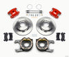 Wilwood D154 P/S Park Brake Kit Red Jeep Dana 35 2.56 Off 5-lug w/ lines