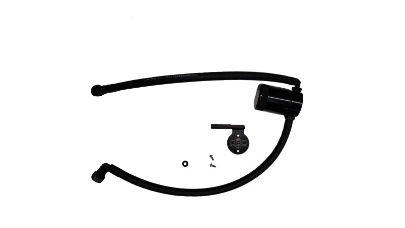 J&L 21-25 Chevy Express/ GMC Savana 6.6L Oil Separator 3.0 Driver Side - Black Anodized
