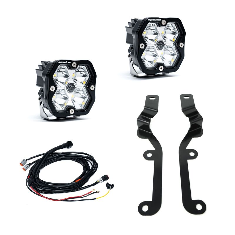 Baja Designs 19-24 Chevy Silverado 1500 Squadron Sport 2.0 A-Pillar Kit (Spot) - Clear
