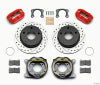 Wilwood Dynapro Lug Mount P/S Park Brake Kit Drilled Red Big Ford New 2.38in Off Bronco 5 x 5.50