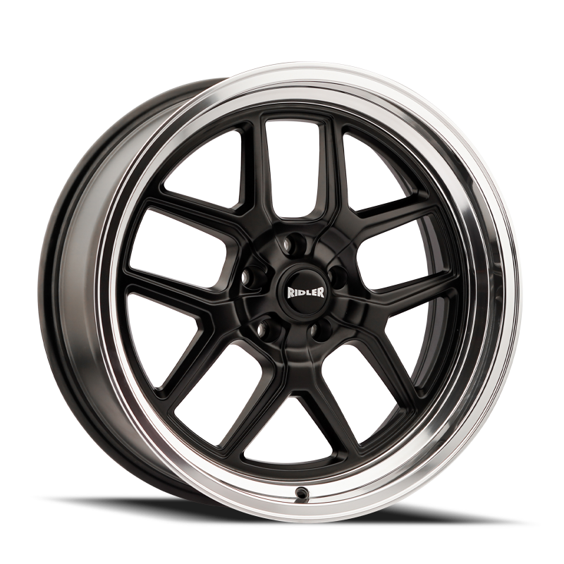 Ridler 610 20x10 / 5x120.65 BP / 0mm Offset / 83.82mm Hub Matte Black Polished Wheel
