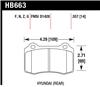 Hawk 10 Hyundai Genesis Coupe (Track w/ Brembo Breaks) Performance Ceramic Street 14mm Rear Brake Pa