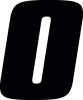 Hardline Dirt Digits 3pk 4 in. - High Gloss Number 0 - Black