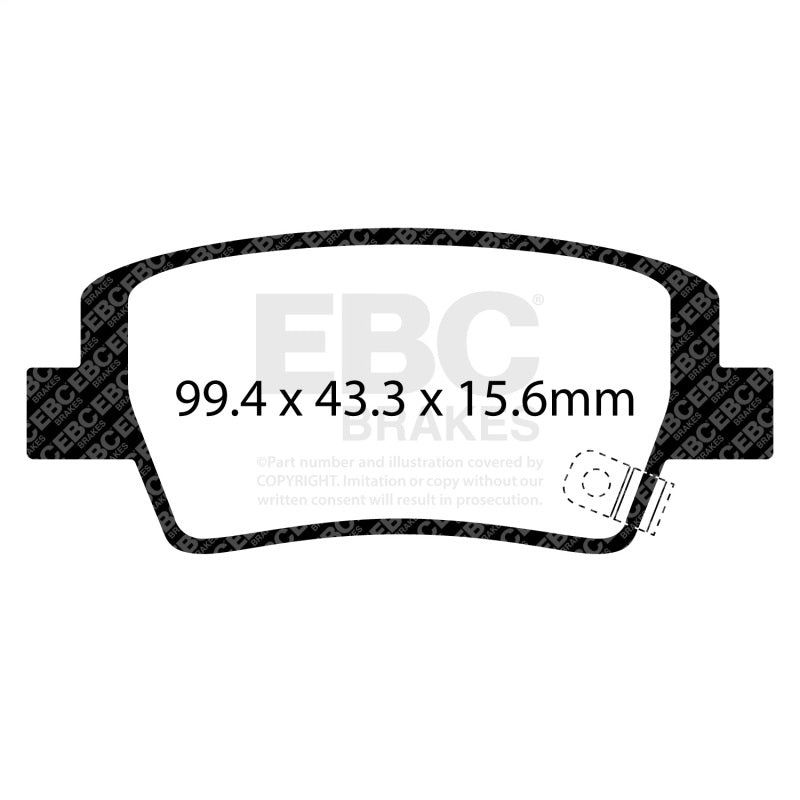 EBC 2021+ Hyundai Elantra N-Line 1.6T Rear Redstuff Brake Pads