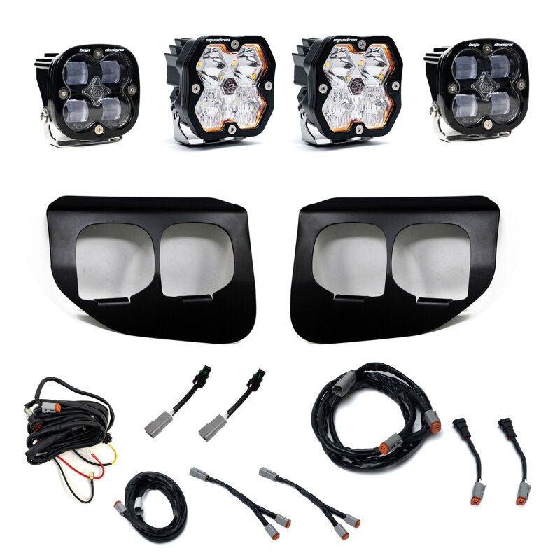 Baja Designs 20-22 Ford SD Squadron 2.0 SAE/Sport Dual Fog Pocket Kit (Driving/Combo) - Clear