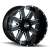 ION 141 20x9 / 8x165.1 BP / 0mm Offset / 130.8mm Hub Gloss Black Milled Wheel