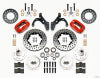 Wilwood Forged Dynalite Front Kit 11.00in Drill-Red 65-68 Chevy Impala -Drum Spindle