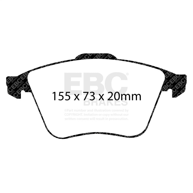 EBC Racing 06-12 Audi S3 (8P) 2.0T (PR-1ZK) RP-1 Race Front Brake Pads