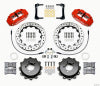 Wilwood Narrow Superlite 4R Rear Kit 12.88in Drilled Red 2008-2012 Subaru WRX w/Lines