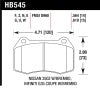 Hawk 04-09 Infiniti G35 3.5L Base Brembo Brakes OE Incl. Pin Clips Shims Front ER-1 Brake Pads
