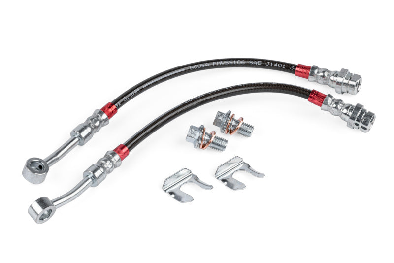 APR 17-20 Audi RS3/15-24 Volkswagen Golf R Braided Stainless Steel Brake Line Set - Rear