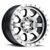 Raceline 929M Avenger 17x9in / 8x165.1 BP / -12mm Offset / 130.81mm Bore - Black & Machined Wheel