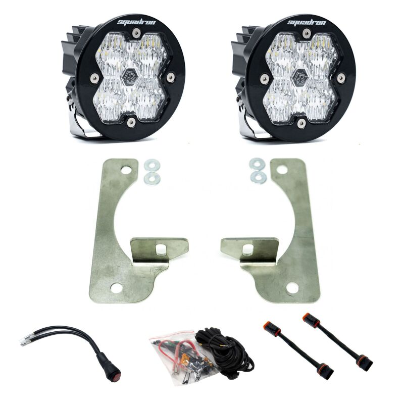 Baja Designs 18-25 JL/JT / 20-25 Gladiator Rubicon Bumper Squadron-R Sport 2.0 Fog Kit (WC) - Clear