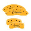 MGP 4 Caliper Covers Engraved Front Cadillac Rear CTS4 Yellow Finish Black Char 2005 Cadillac CTS
