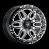 Weld Racing 17x10 Laguna 6 Drag Beadlock 6x139.7 ET25 BS6.48 Gloss BLK MIL DIA 106.1