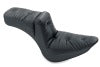 Mustang 06-17 Harley Softail Wide Tire (200mm) Duke Extra Wide 1PC Seat Regal - Black