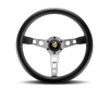Momo Prototipo Steering Wheel 350 mm - Black Leather/Wht Stitch/Brushed Spokes