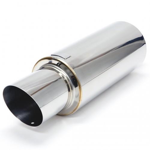 BLOX Racing 76.2mm N1 Straight Tip Muffler Universal