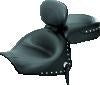 Mustang 03-08 Kawasaki Vulcan 1600 Classic,05-08 Nomad Tour 2PC Seat w/Driver Backrest Studs - Black