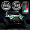 XK Glow 2pc 7in RGB LED Jeep Headlight XKchrome Bluetooth App Controlled Kit