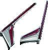 Kuryakyn L.E.D. Vertical Rear Light Strips 12-17 GL1800 Chrome Red Lens
