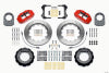 Wilwood Narrow Superlite 4R Front Hat Kit 14.00in Red 66-75 Ford Bronco Dana 30/44 w/Lines