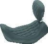 Mustang 06-17 Harley Dyna Wide Tripper Solo Seat w/Driver Backrest Diamond Stitch - Black
