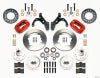 Wilwood Forged Dynalite Front Kit 11.00in Red 65-68 Chevy Impala -Drum Spindle