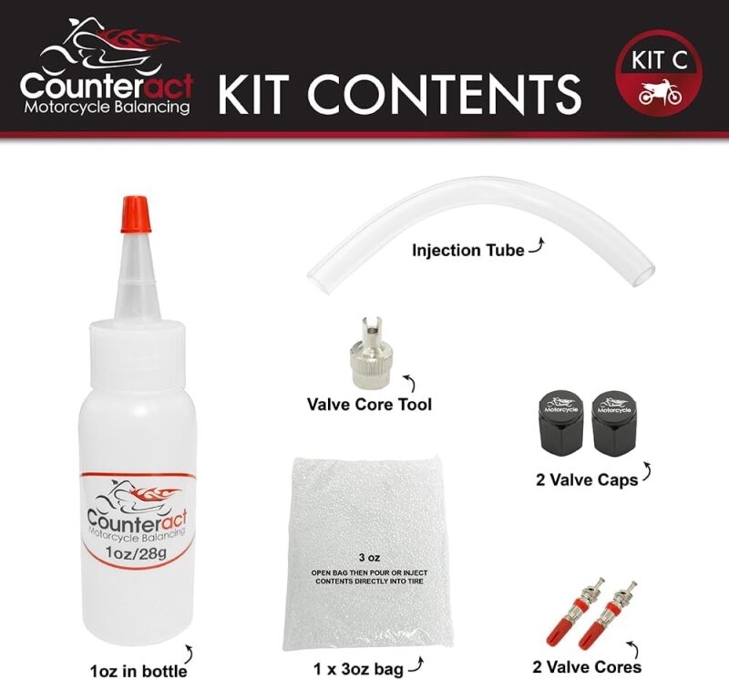Counteract Motorcycle Balancing Bead DIY Kit: (1) 1oz Bag / (1) 3oz Bag