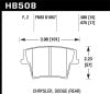 Hawk 05-10 Chrysler 300 (except SRT8) / 08-10 Dodge Challenger SE/RT HPS 5.0 Brake Pads