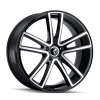 Kraze KR190 Lusso 22x8.5 / 5x115 BP / 38mm Offset / 72.62mm Hub Gloss Black Machined Wheel