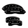 MGP 4 Caliper Covers Engraved Front Honda Engraved Rear Odyssey Black finish silver ch