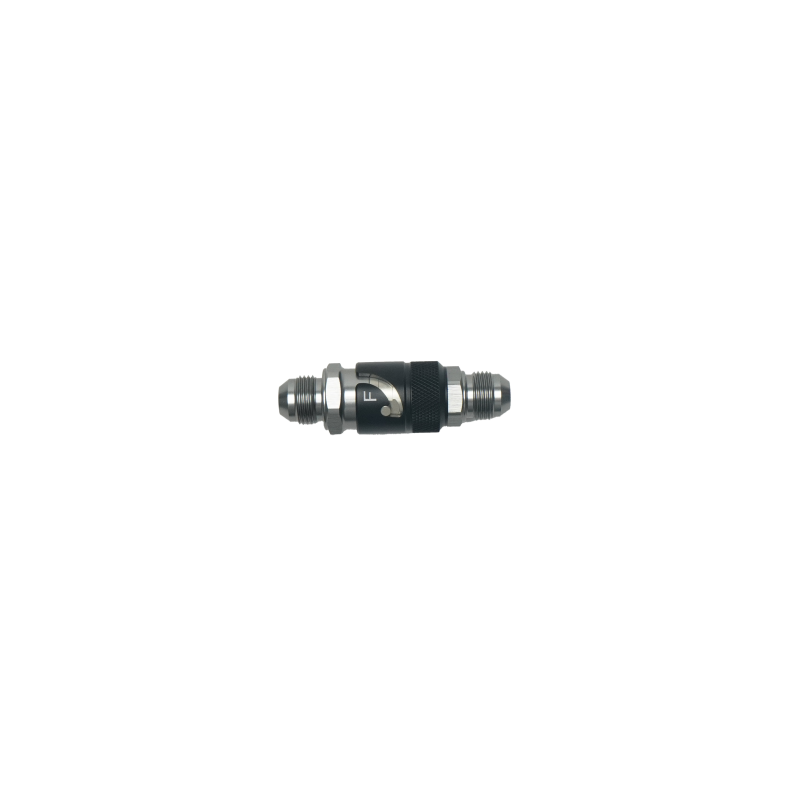 DeatschWerks 8AN Male Flare Quick Disconnect Dry Break Fitting - 2 Pieces Anodized Matte Black