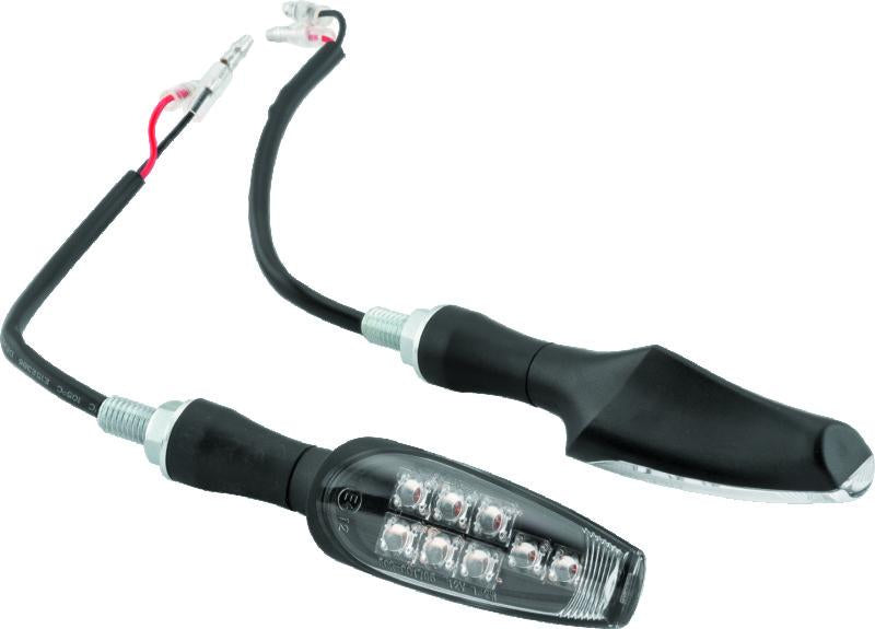 BikeMaster 8 Led Turn Signals Pair - Black