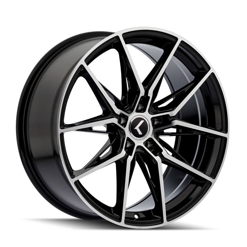 Kraze KR196 Evolve 20x9 / 5x114.3 BP / 35mm Offset / 72.62mm Hub Gloss Black Machined Wheel